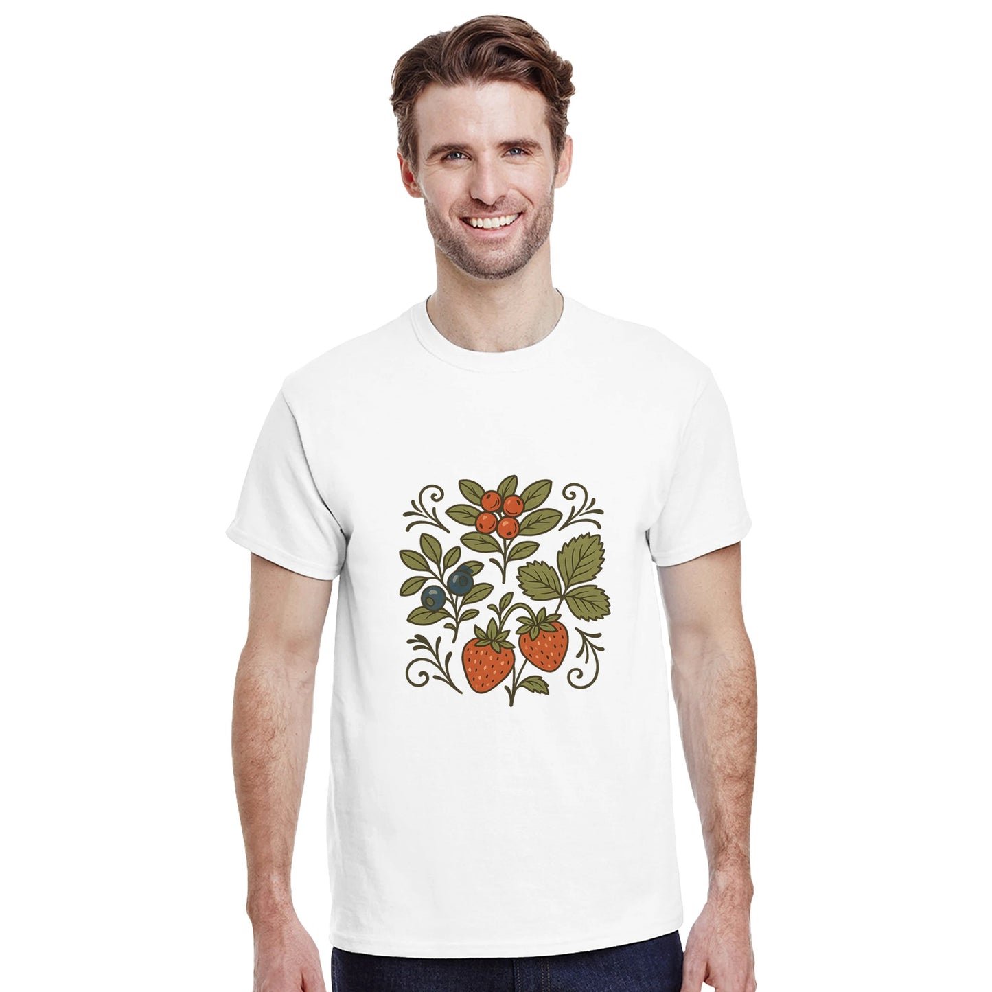 Vintage bärdesign för att fira den svenska sommaren och hylla skogens skatter - Bärens Skatt