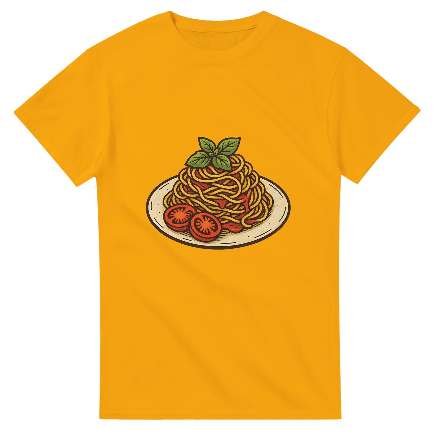 Vintage T-shirt med romantisk italiensk pastaillustration. Perfekt för matälskare och en mysig middag.