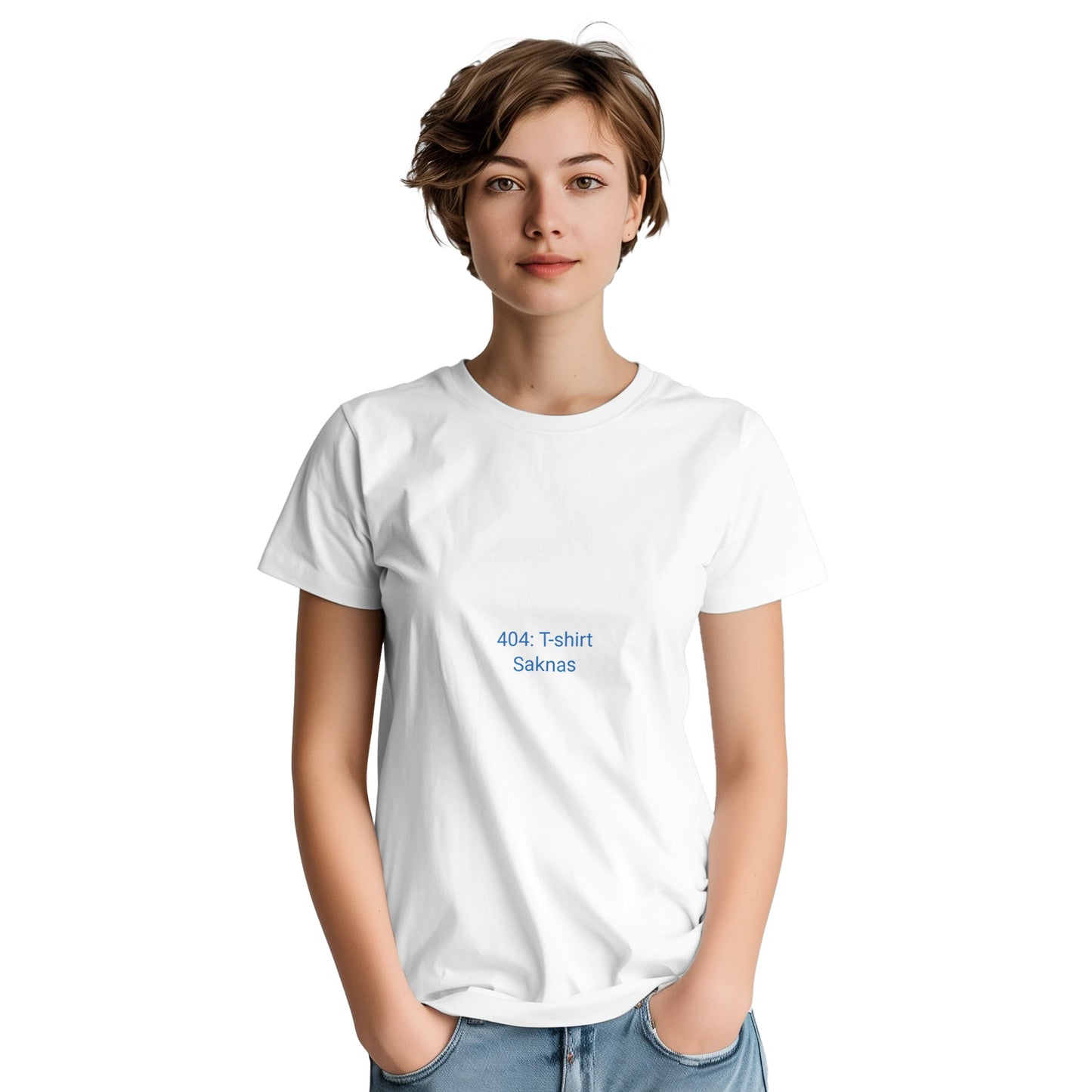 404 T-shirt med humoristisk twist för teknikälskare och glömska.