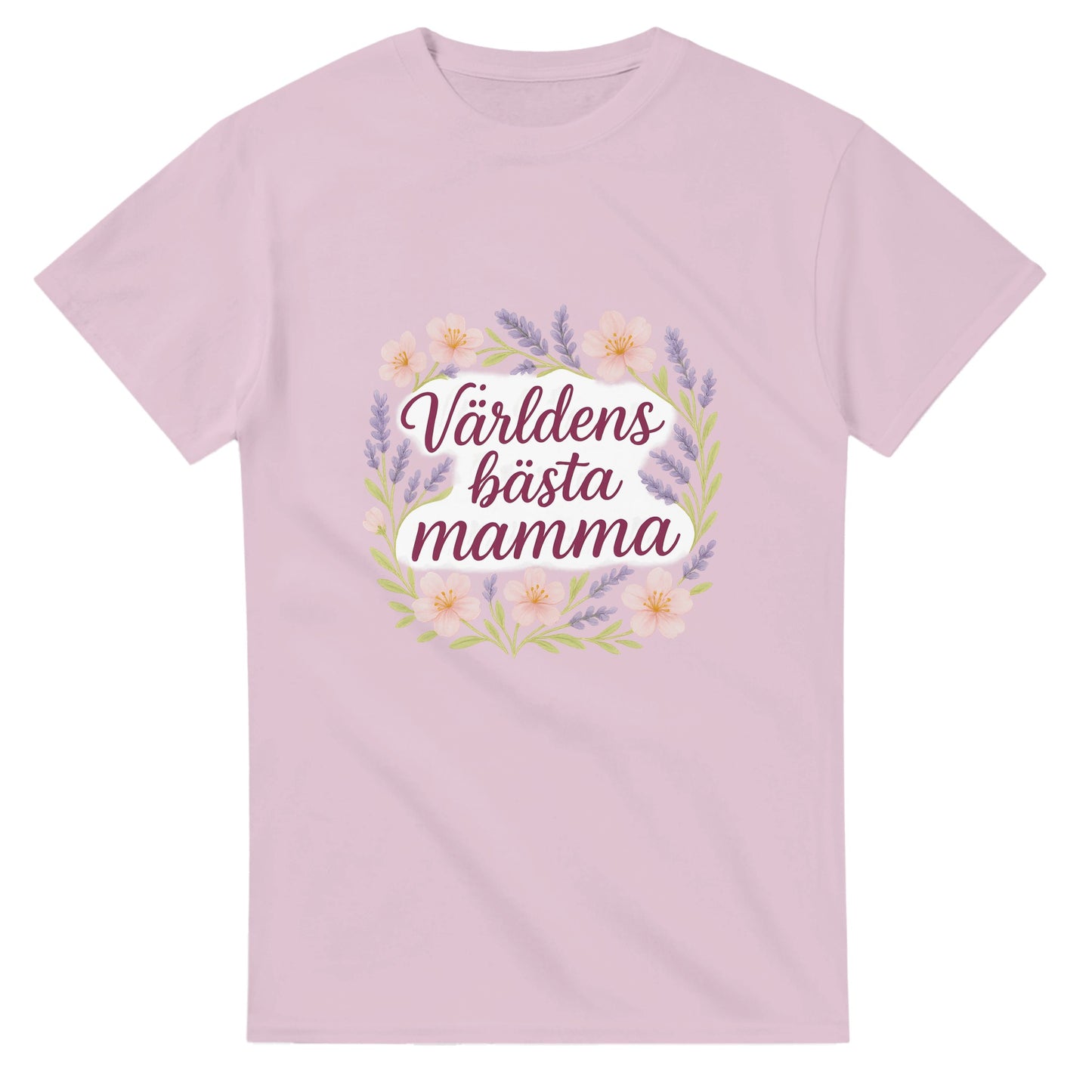 Mjuk T-shirt med blommigt mönster för den bästa mamman. Perfekt balans mellan text och bild.