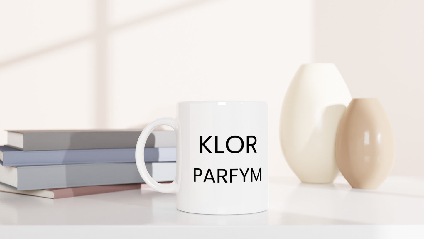 Klorparfym - en mustig mugg för den stolta simmaren med en doft av klor.