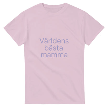 T-shirt med modern text och mild lavendelfärg. För världens bästa mamma! Tidlös stil.