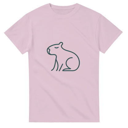Stilren linjeteckning av en lugn capybara, perfekt för minimalistisk design. Enkel och elegant.