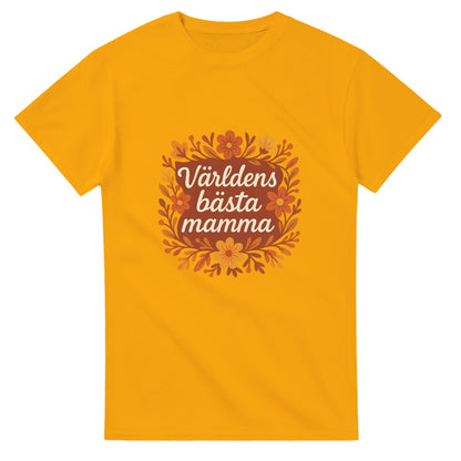T-shirt med blommor och kärleksfull hälsning för mamma.