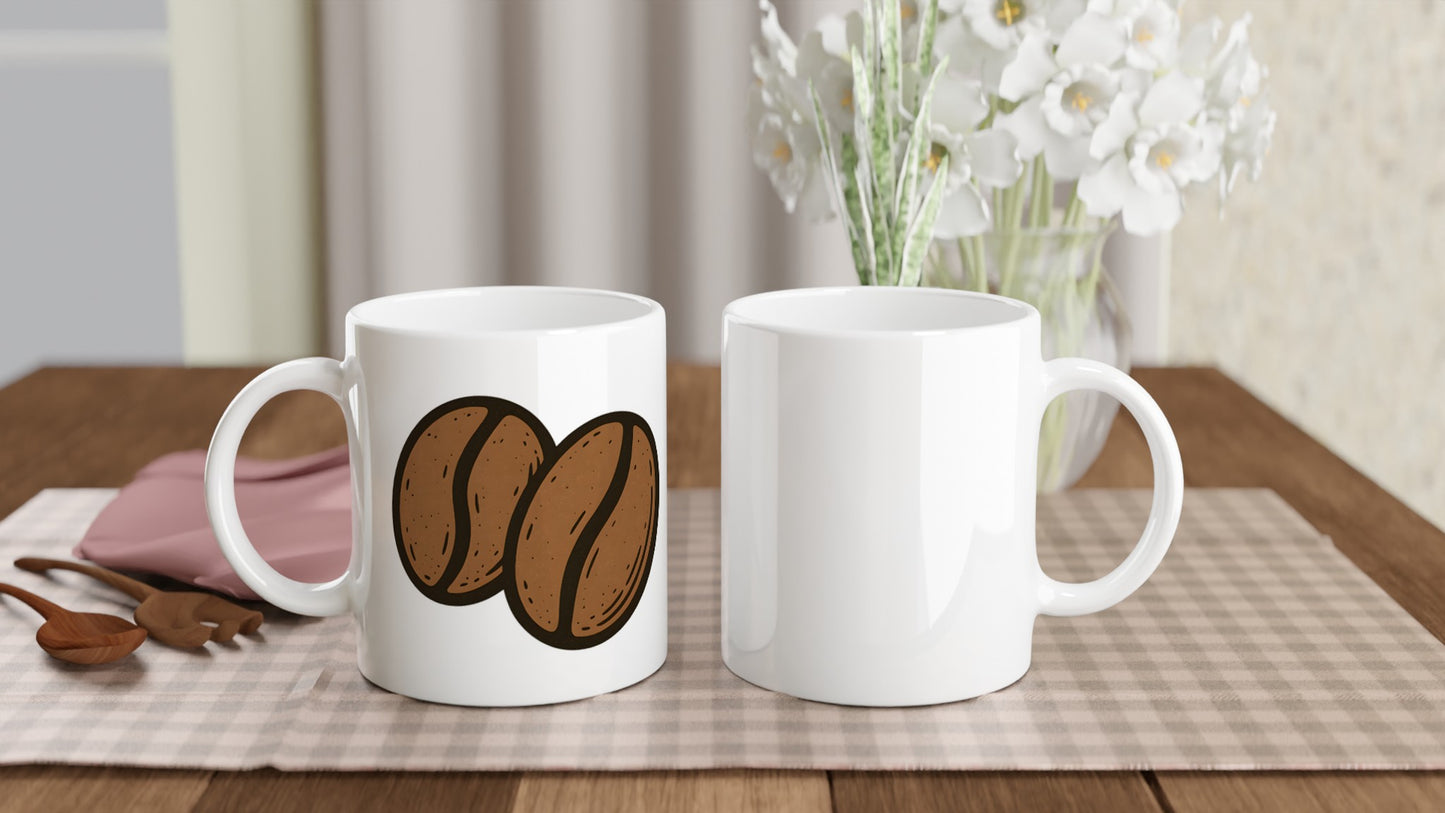 Retro kaffebönor med charmig patina - perfekt för kaffälskare och vintage fans.