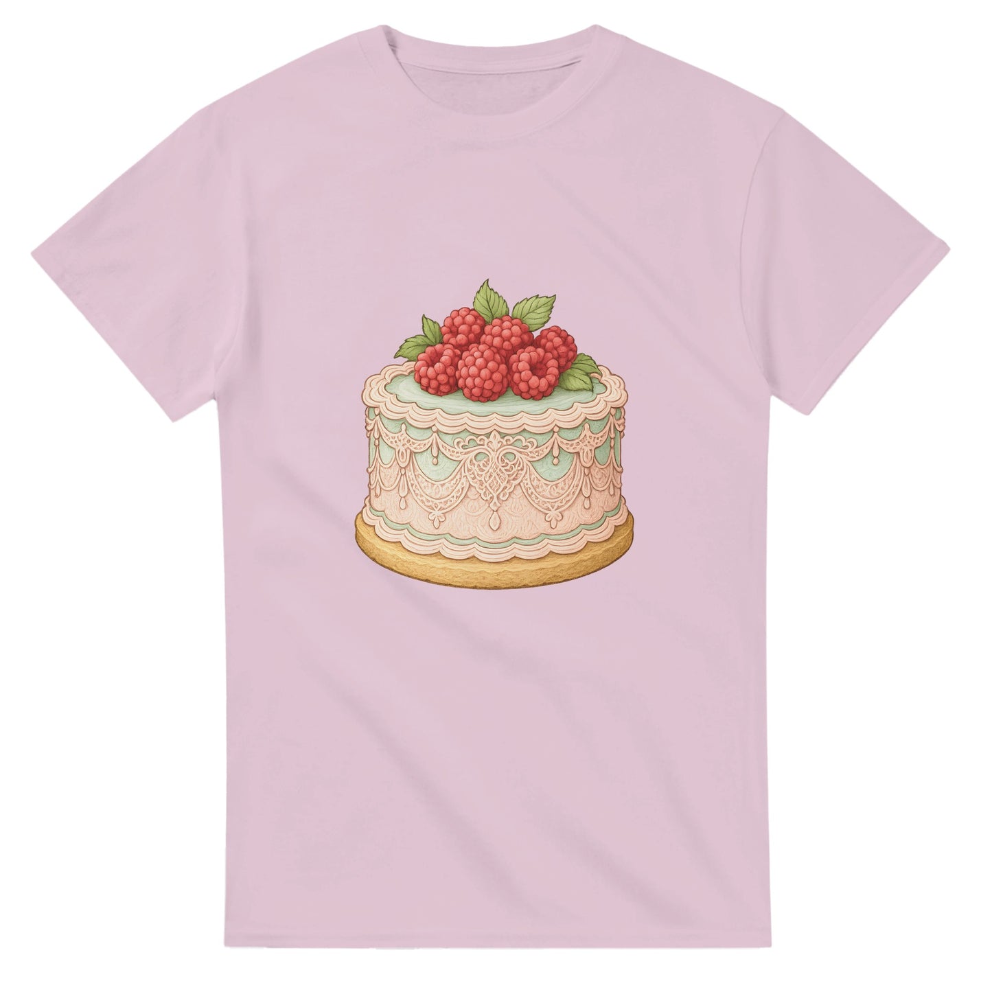 T-shirt med vintage tårta, hallon och spets. Perfekt för romantiker!