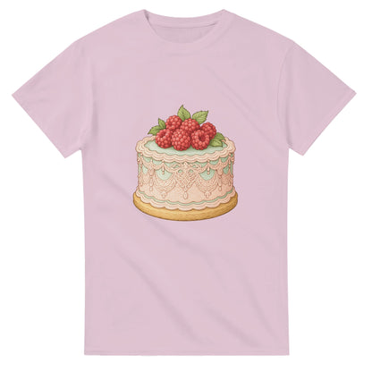 T-shirt med vintage tårta, hallon och spets. Perfekt för romantiker!
