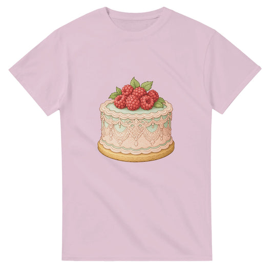 T-shirt med vintage tårta, hallon och spets. Perfekt för romantiker!