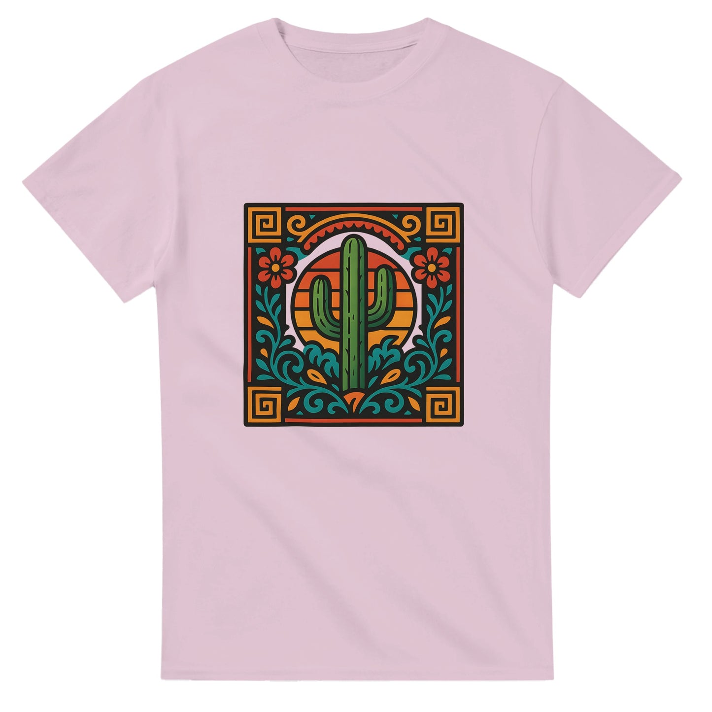 Mexikansk retro charm med kaktusmotiv i starka färger och folkliga detaljer. Upplev Mexiko på nytt!