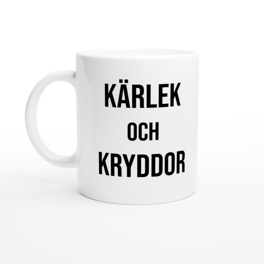 Kärleksfull mugg med fokus på mat och kryddor för kockar och matälskare.