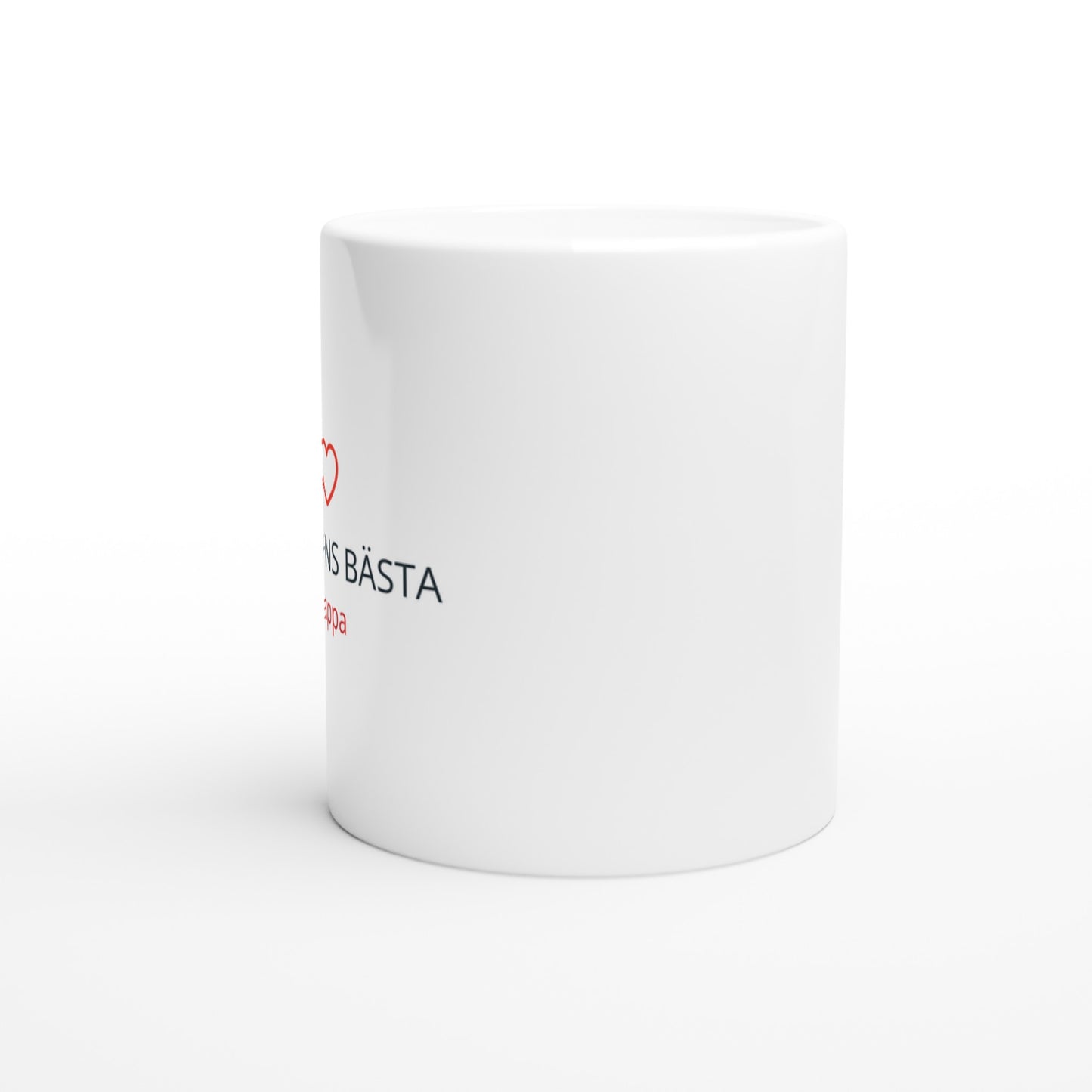 Mugg med texten Världens Bästa Pappa i klassiskt och älskat utförande. Perfekt present till pappan som förtjänar det bästa.