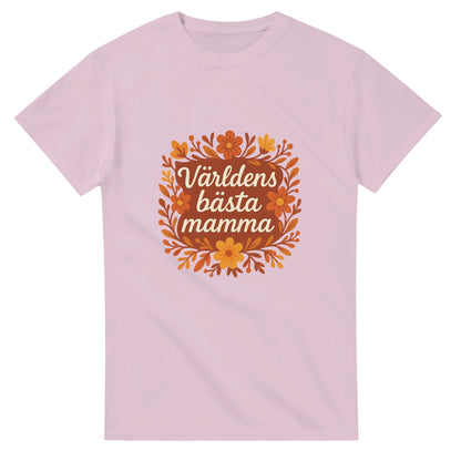 T-shirt med blommor och kärleksfull hälsning för mamma.