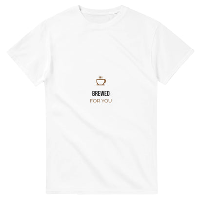 T-shirt för kaffekära pojkvänner. Perfekt present till morgonkaffet. Rolig design.