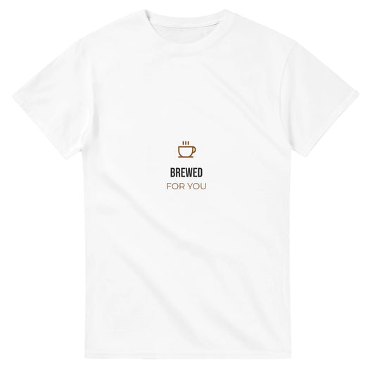 T-shirt för kaffekära pojkvänner. Perfekt present till morgonkaffet. Rolig design.