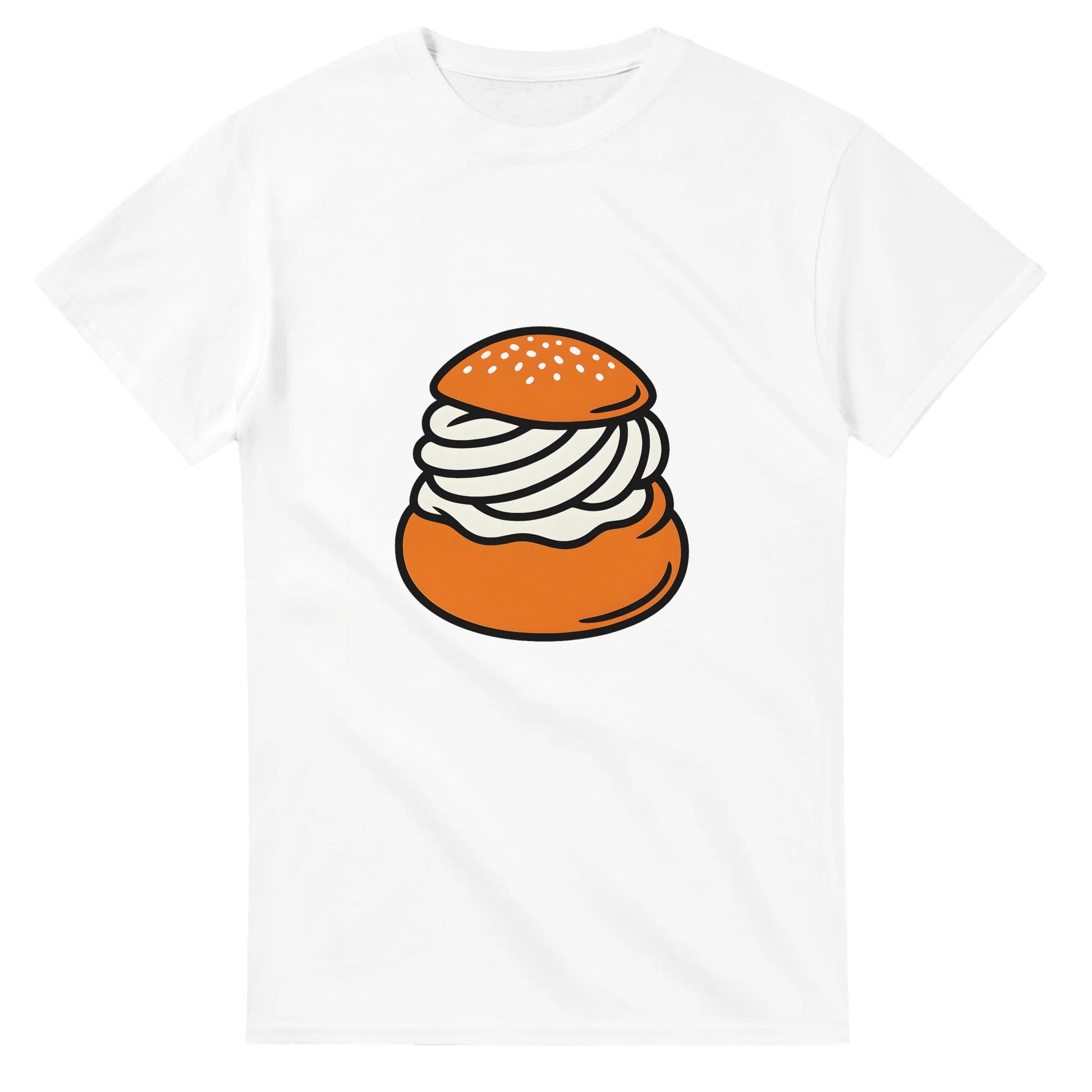 Semla-T-shirt för fettisdagsälskare. Perfekt året runt för att fira med denna klassiska bulle.