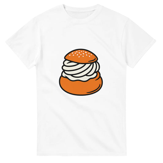 Semla-T-shirt för fettisdagsälskare. Perfekt året runt för att fira med denna klassiska bulle.