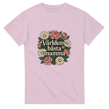 T-shirt med blommigt mönster för att visa mamma kärlek. Perfekt för alla tillfällen.