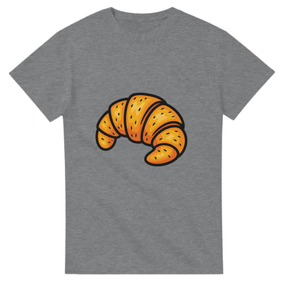 T-shirt med gyllene croissant-motiv för brunchälskaren. Konstnärlig och trendig.