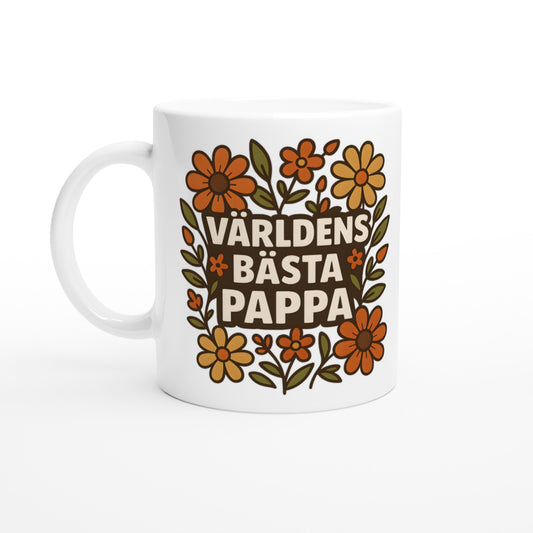 Pappamugg med charmiga blommor, perfekt gåva för världens bästa pappa!