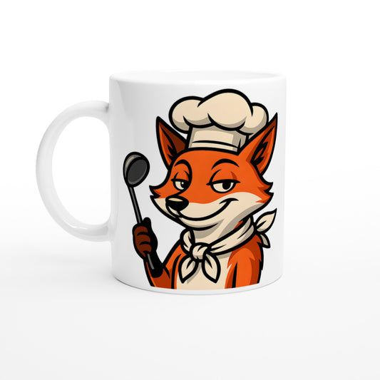 Kockmugg med räv och slev, idealisk för skogsälskande kockar!