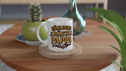 Vintage Pappamugg - Perfekt för att fira pappa med stora bokstäver som visar vem som är bäst. Retro stil.