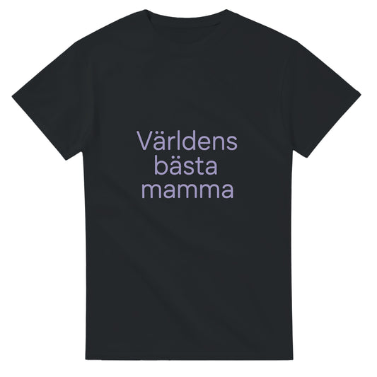 T-shirt med modern text och mild lavendelfärg. För världens bästa mamma! Tidlös stil.