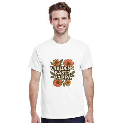 Tröja för blomsterpappa med varm och luftig design, känna sig uppskattad med omgiven text.