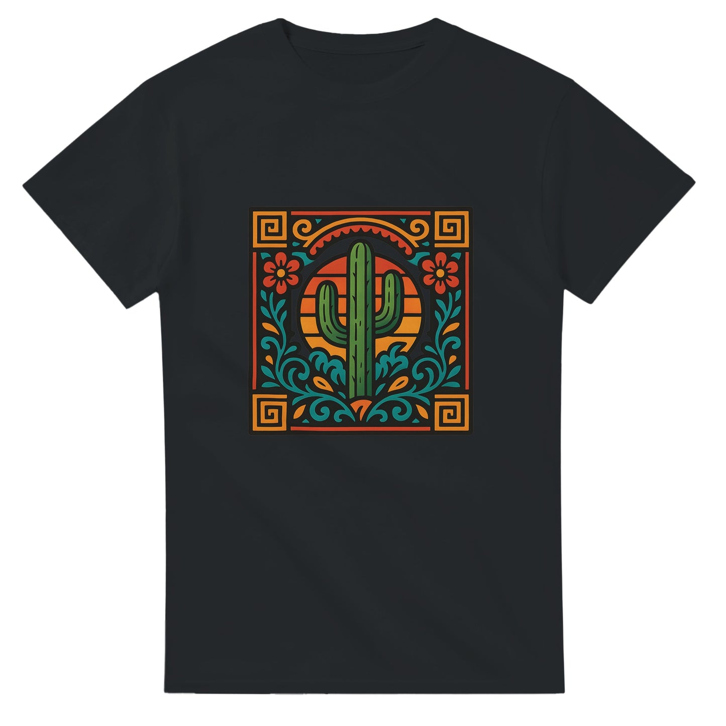 Mexikansk retro charm med kaktusmotiv i starka färger och folkliga detaljer. Upplev Mexiko på nytt!