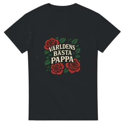 T-shirt för fäder med kärlek och ros till Farsdag.