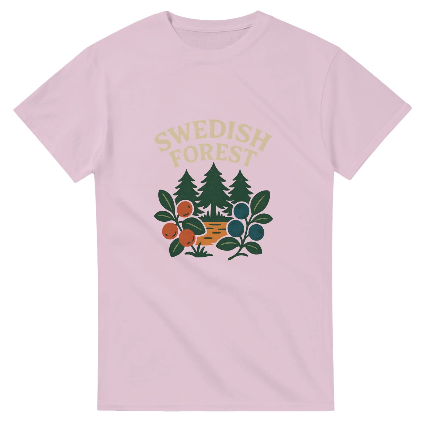 Utforska svensk skogsmagi med bär och vintage design, perfekt för naturälskare.