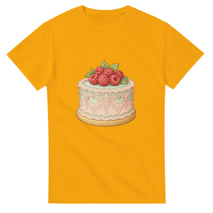 T-shirt med vintage tårta, hallon och spets. Perfekt för romantiker!