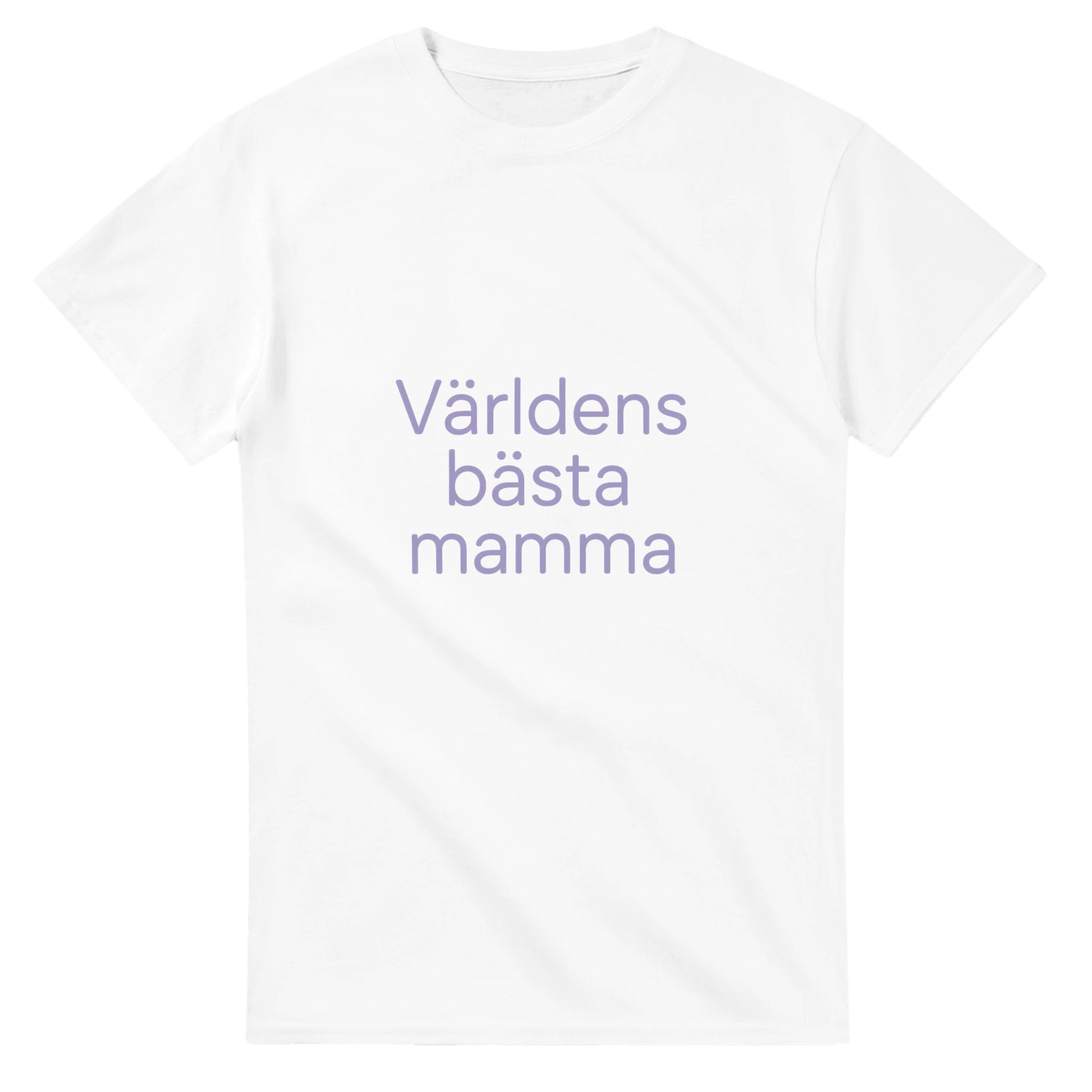 T-shirt med modern text och mild lavendelfärg. För världens bästa mamma! Tidlös stil.