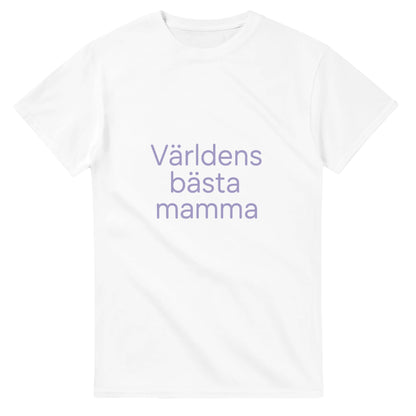 T-shirt med modern text och mild lavendelfärg. För världens bästa mamma! Tidlös stil.