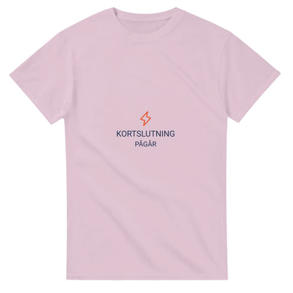 Elektrikerdesign med blixt och kortslutningsvarning, perfekt arbets-t-shirt.