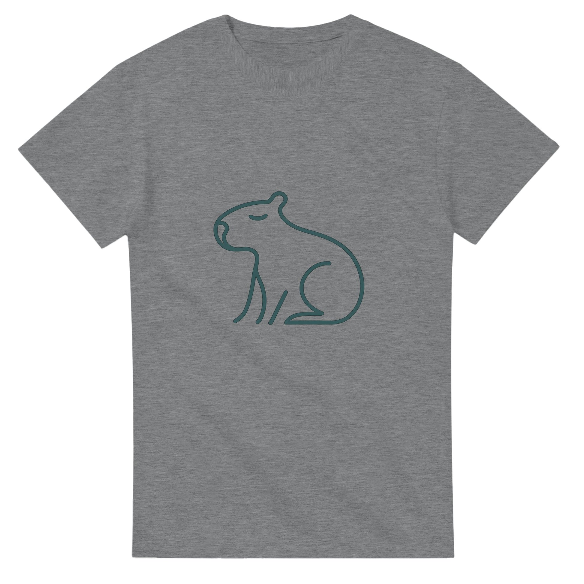Stilren linjeteckning av en lugn capybara, perfekt för minimalistisk design. Enkel och elegant.