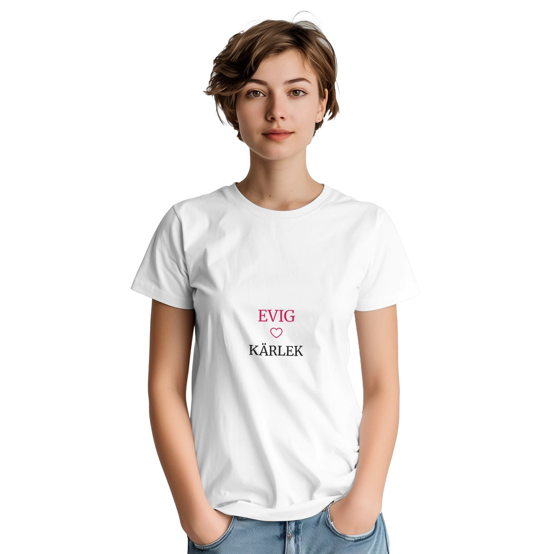 Evigt hjärta med 'EVIG' och 'KÄRLEK' som symboliserar oändlig mamakärlek. Perfekt gåva till alla mammor.
