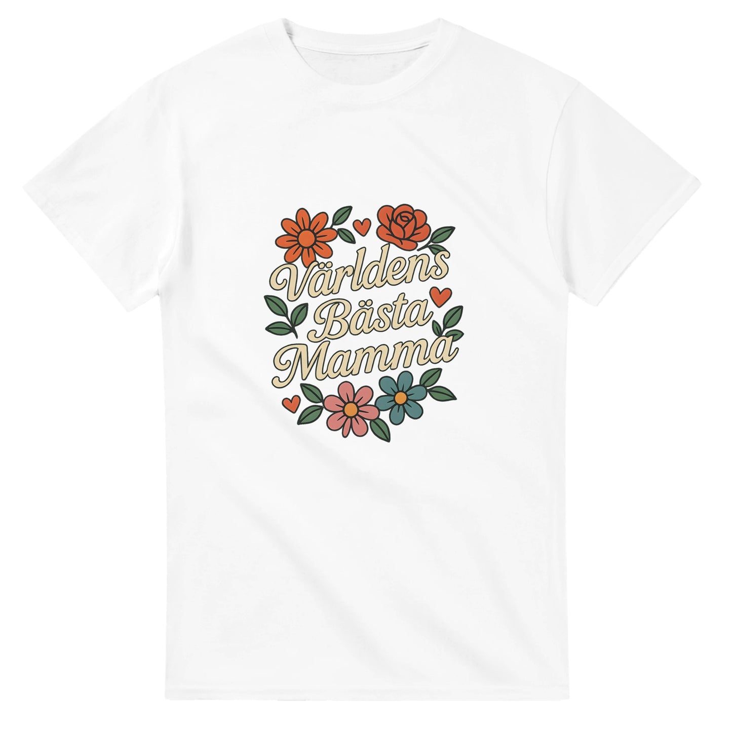 Vacker T-shirt med blommor och text för att fira den starkaste mamman i världen. Perfekt present!