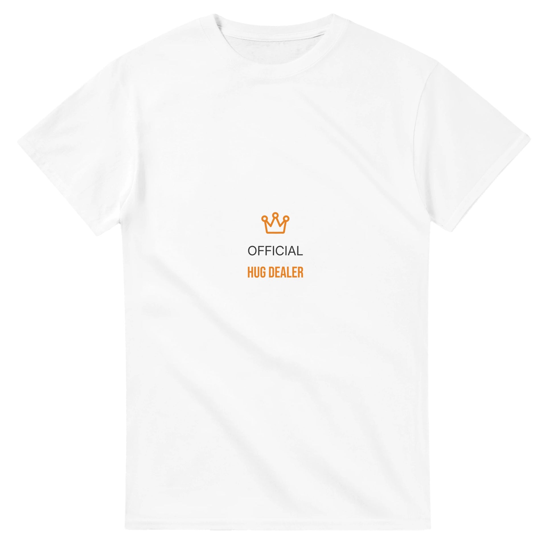 Officiell Hug Dealer t-shirt för den kramglada pojkvännen. Sprider glädje och skratt!