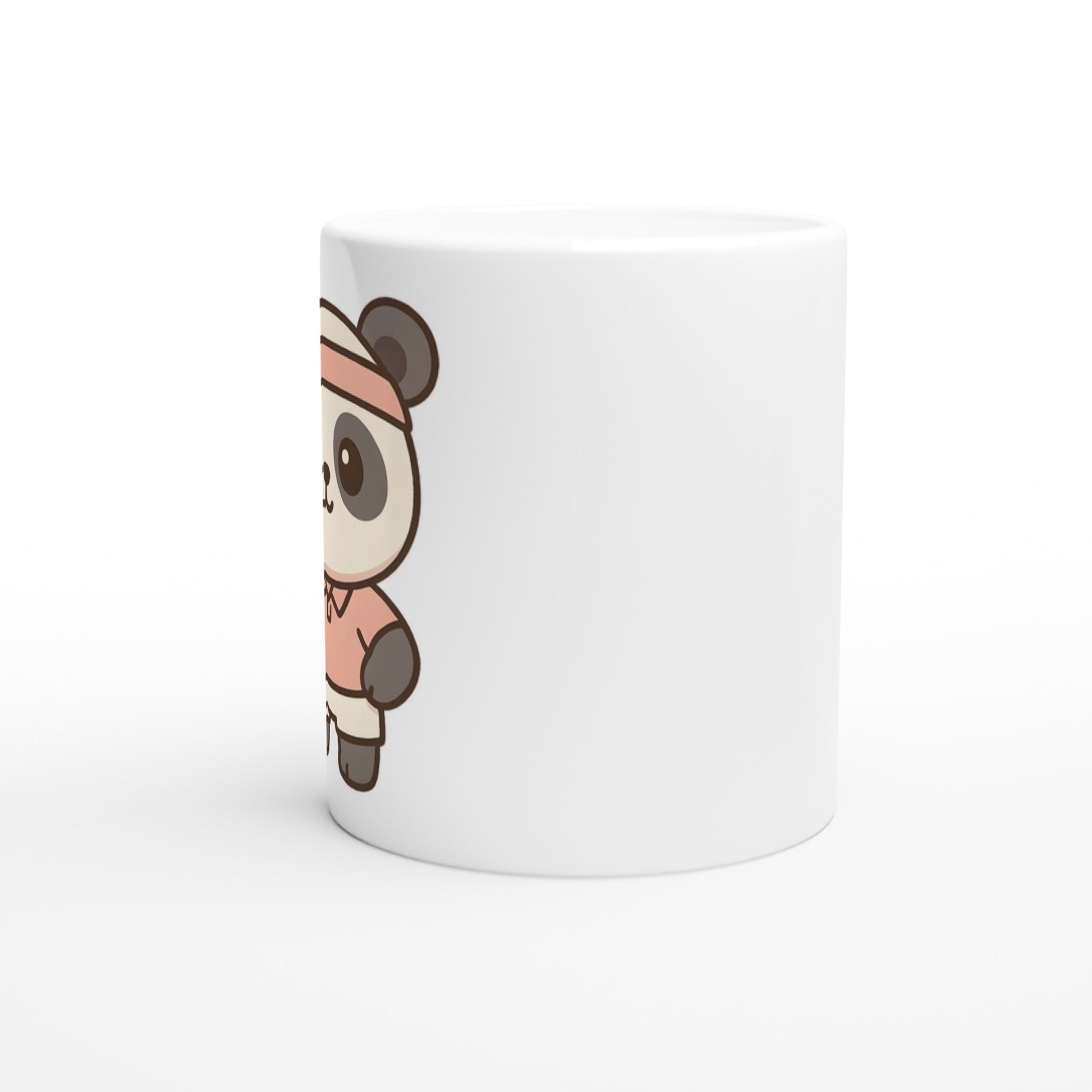Mugg med panda i tennisdräkt. Perfekt för sportiga djurvänner som vill sippa kaffe på planen.