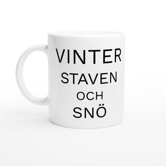 Mugg för skidåkare med humor i backen - Snö och Stav