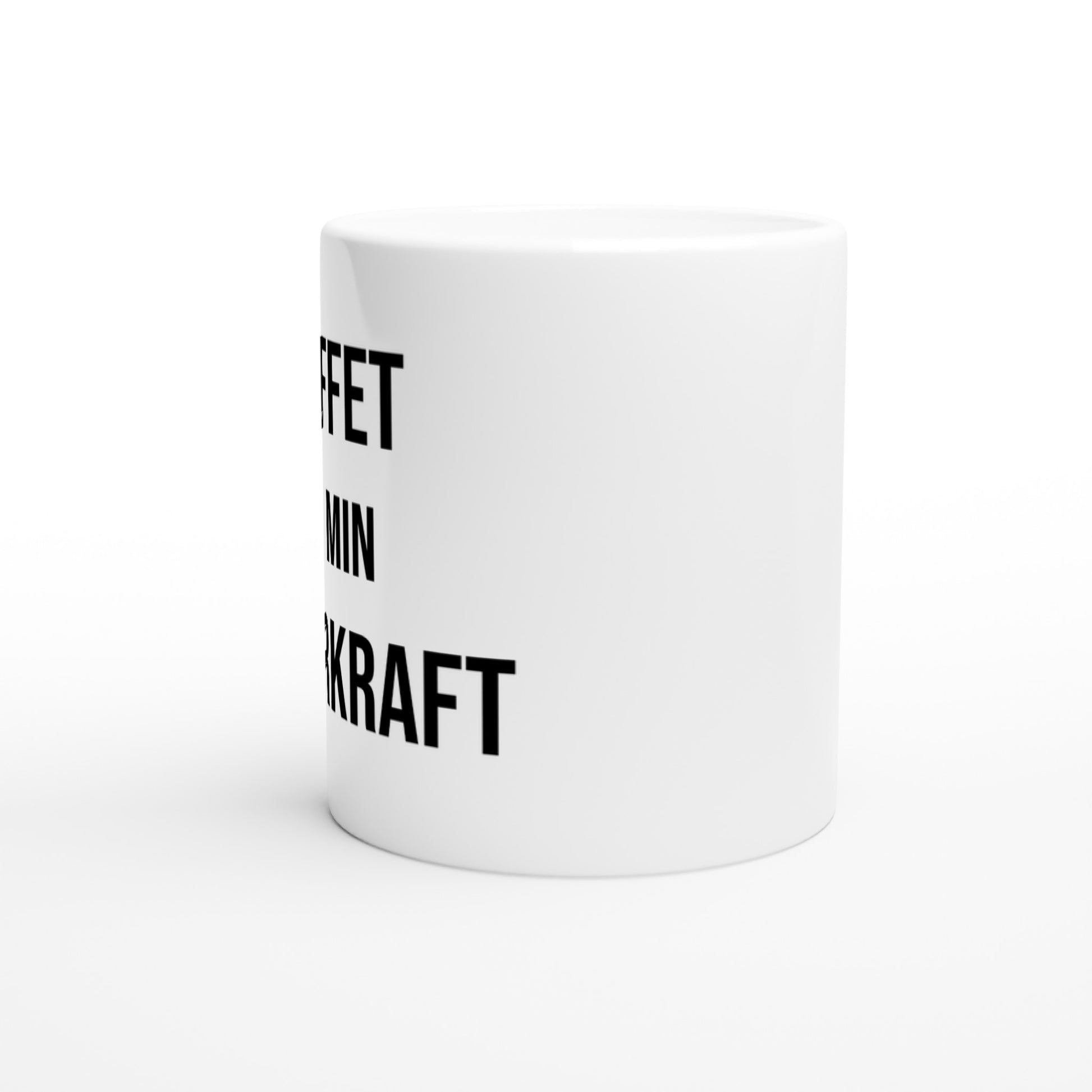 En kaffekopp med texten 'Kaffet är min superkraft' för lärare som behöver en boost under dagen. Perfekt för lärarrummet!