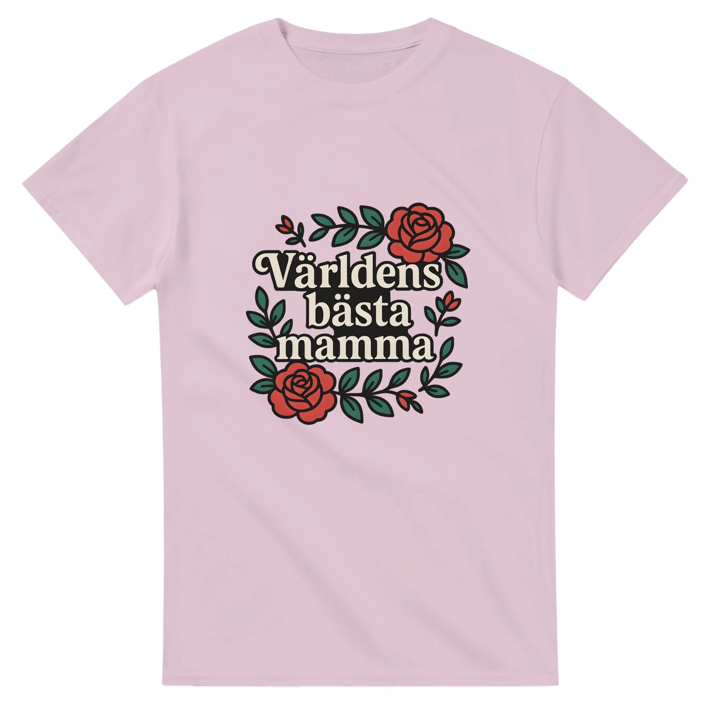'Världens Bästa Mamma' i elegant typografi och rosor, den perfekta presenten för din älskade mamma.