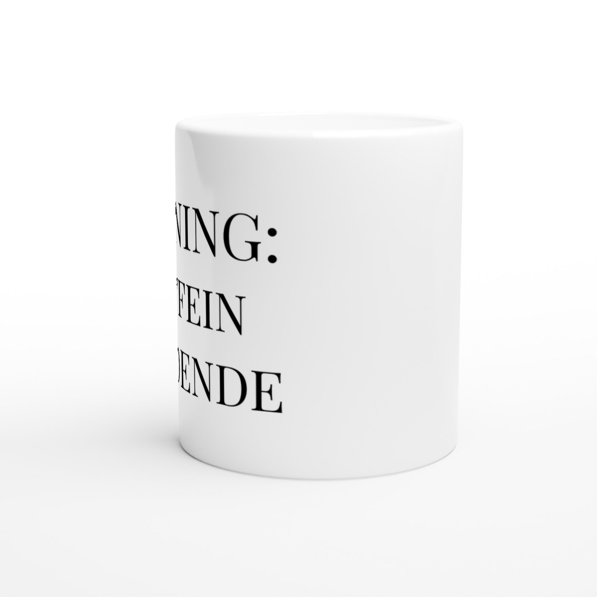 Koffeinberoende varning för kaffedrickare. Perfekt present för stolta kaffekonsumister.