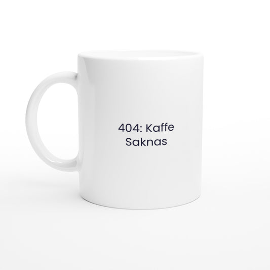 Klassisk felkod 404 med en humoristisk twist. Perfekt för utvecklare som saknar kaffe. 