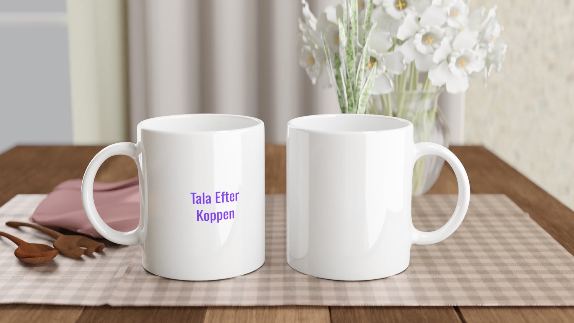 Kaffemugg med sarkastisk text, perfekt för konversationer med en kopp kaffe i handen. Humoristisk och igenkännande.