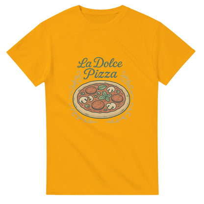 Retroinspirerad t-shirt med pizzaillustration och italiensk text. En smakresa till Neapel!
