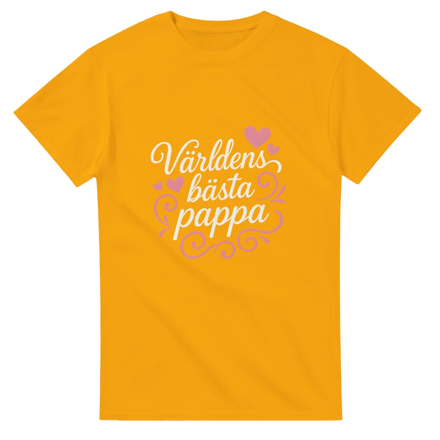 T-shirt med hjärtans design för den bästa pappan. Romantisk och stolt stil, perfekt för alla pappor att bära med glädje.