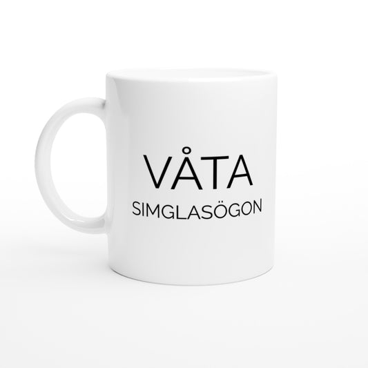Våta Simglasögon - en humoristisk påminnelse om kampen mot immiga glasögon för simmare. Perfekt för dig med humor.