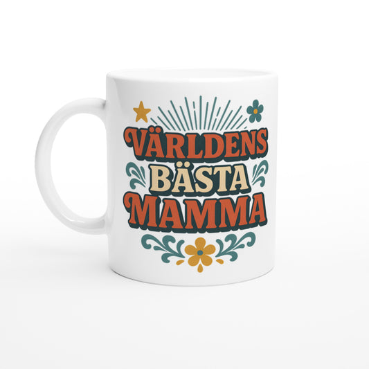Mugg med nostalgi för världens bästa retro mamma i vintage stil.