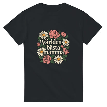 T-shirt med blommigt mönster för att visa mamma kärlek. Perfekt för alla tillfällen.